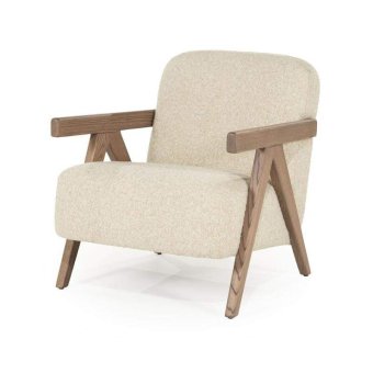Fauteuil Francis - Beige Flou - 96316 – beige fauteuil