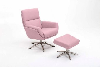 Herxen Relaxfauteuil in roze – kleurimpressie
