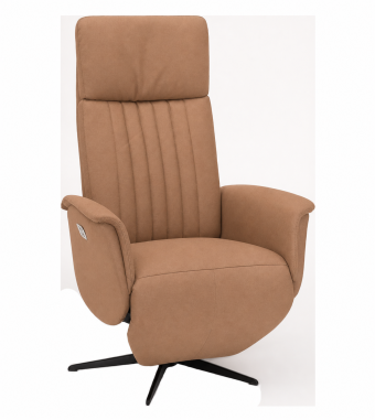 Relaxfauteuil Leerdam in cognac – kleurimpressie