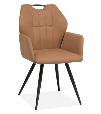 Stoel Puck in cognac – kleurimpressie