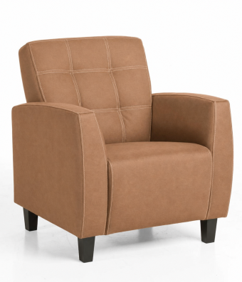 Fauteuil Luzern in cognac – kleurimpressie