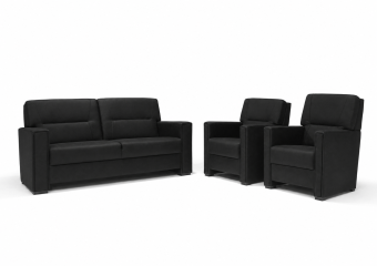 Purmerend Fauteuil - Rug: Laag in zwart – kleurimpressie