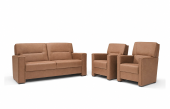 Purmerend Fauteuil - Rug: Hoog in cognac – kleurimpressie