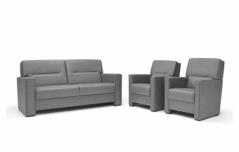 Purmerend Fauteuil - Rug: Hoog in grijs – kleurimpressie