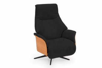 Relaxfauteuil Dokkum in zwart – kleurimpressie