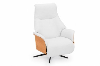 Relaxfauteuil Dokkum in wit – kleurimpressie