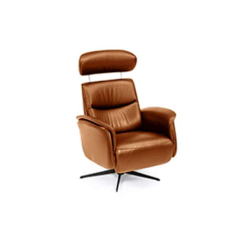Relaxfauteuil Ijmuiden – cognac fauteuil