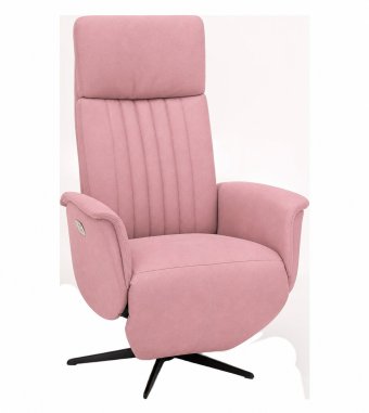Relaxfauteuil Leerdam in roze – kleurimpressie