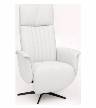 Relaxfauteuil Leerdam in wit – kleurimpressie
