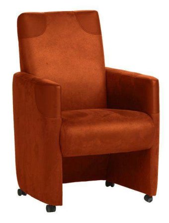 Eetkamerstoel Ron – cognac eetkamerstoel met armleuning