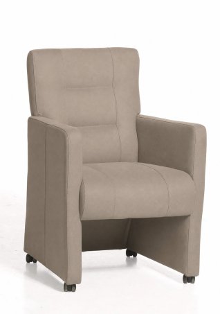 Stoel Donna met wieltjes in taupe – kleurimpressie