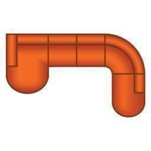 Longchair Rond + 3 Zits + Ottomaan Rond