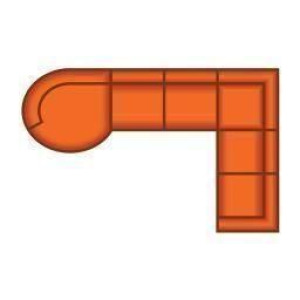 Longchair Rond Groot + 2.5 Zits + Hoek + 2 Zits