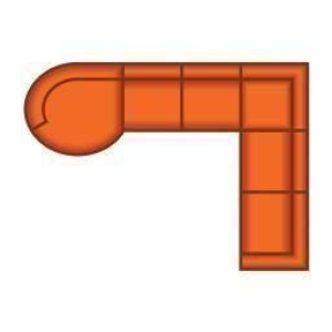 Longchair Rond Groot + 2.5 Zits + Hoek + 3 Zits