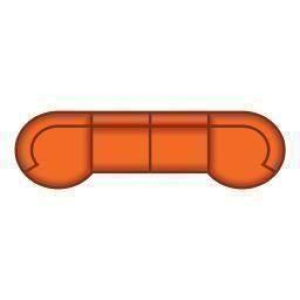 Longchair Rond Klein + 3 Zits + Longchair Rond Klein