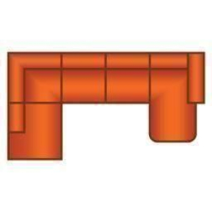 Ottomaan + 3 Zits + Longchair Rond