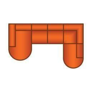 Longchair Rond + 2 Zits + Ottomaan Rond Klein