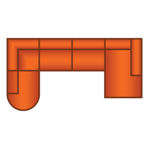 Ottomaan Rond Klein + 3 Zits + Longchair