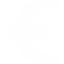 Euroteken icoon in wit