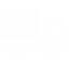 Bezorgwagen icoon in wit